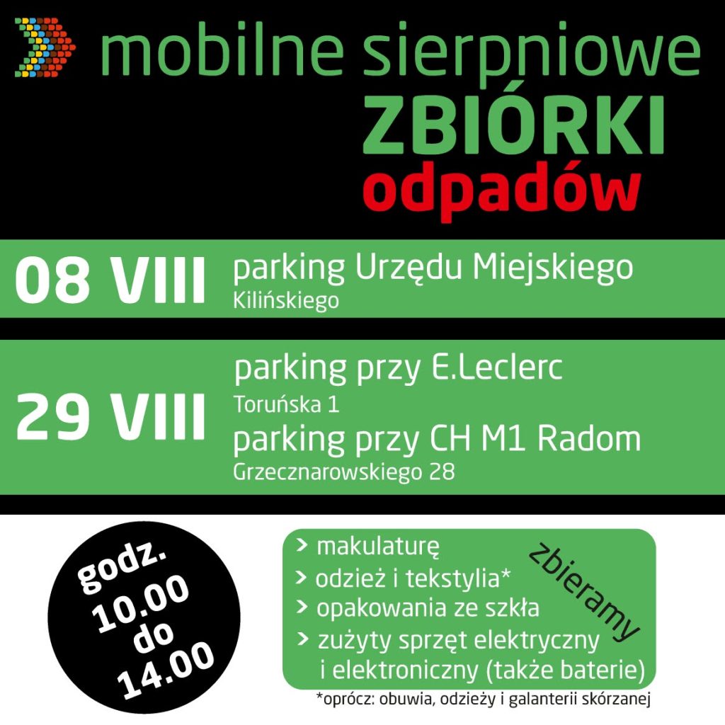 Dwie mobilne zbiórki jednego dnia: makulatury, szkła, tekstyliów i elektroodpadów