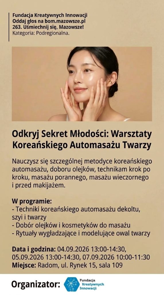 Odkryj Sekret Młodości: Warsztaty Koreańskiego Automasażu Twarzy
